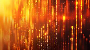 The image is an abstract background of glowing orange particles. It is suitable for use as a background for a website or app. photo