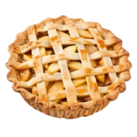 Apple Pie with Sugary Crust on Transparent Background png