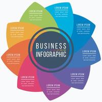 Infographic design circle 9 Steps, objects, elements or options business information template vector