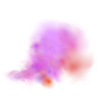 Background of an explosion of colorful smoke clouds.Multicolor fog with blue and yellow particles png