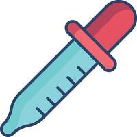 Eye drop linear color illustration vector
