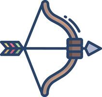 Bow linear color illustration vector
