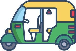 Auto linear color illustration vector