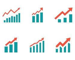 Graph chart economic icon. Money business increase design. vector