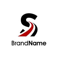 Simple Initial S Road Logo vector