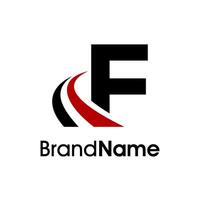 Simple Initial F Road Logo vector