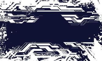 Futuristic techno abstract background with grunge brush strokes vector