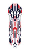 Futuristic cyberpunk abstract stripes graphic design vector