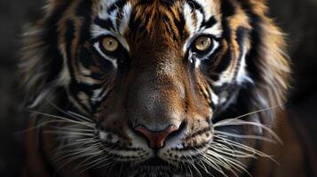 A powerful image of a majestic endangered animal with a message about conservation efforts photo
