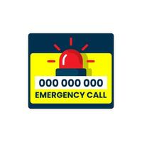 emergency call template concept illustration flat design ui, infographic, icon vector