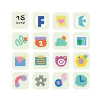 icon bundle all icon like as call, phone, location vector
