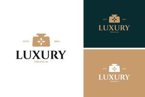 Luxury perfume logo design template illustration idea vector