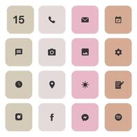icon bundle all icon like as call, phone, location vector