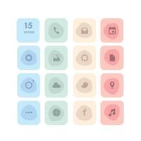 icon bundle all icon like as call, phone, location vector