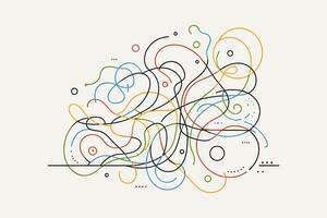Doodle abstract background illustration vector
