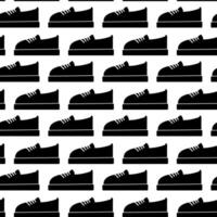 Black and white lace up sneaker Seamless pattern in minimalist style Background Promo design concept. Isolate EPS. Wrapping, wallpaper or web, cards, poster, banner, label, price design idea vector