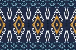 Ethnic abstract ikat art. Aztec ornament print. geometric ethnic pattern seamless color oriental. Design for background ,curtain, carpet, wallpaper, clothing, wrapping, Batik, vector