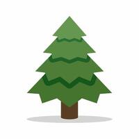 Simple pine tree icon for coniferous, forest or landscape vector
