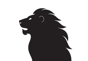 Lion silhouette on white background vector
