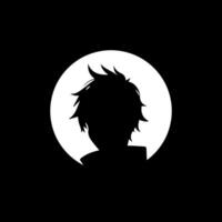 a boy head silhouette, profile image vector