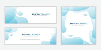 Flat design Abstract modern business background banner beautiful blue wave vector