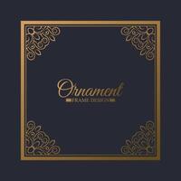 Elegant gold decorative frame design background vector