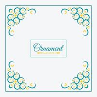 colorful art frame design template vector