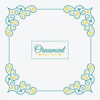 colorful art frame design template vector