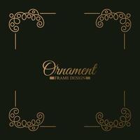 Elegant gold decorative frame design background vector