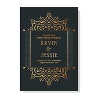 Luxury Invitation card design vintage style vector
