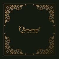 Elegant gold decorative frame design background vector