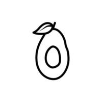 avocado icon design vector