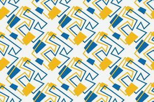 Bright colorful geometric seamless pattern. abstract background with modern minimal shape. Cute geometric line textures. Yellow, green, white color vector