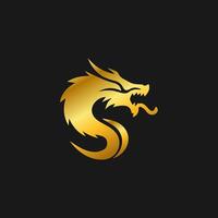 Dragon logo simple elegance, Ancient mythical serpent symbol. Mythological beast sign. vector