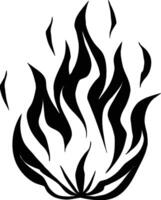 isolated fire silhouette vector