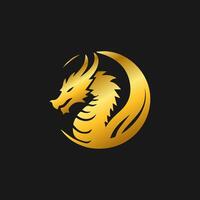 Dragon logo simple elegance, Ancient mythical serpent symbol. Mythological beast sign. vector