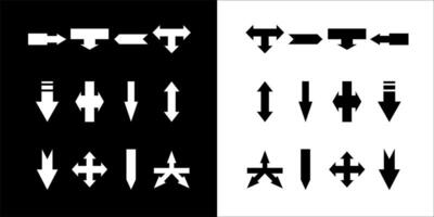 Illustration graphics a set of arrow icons vector