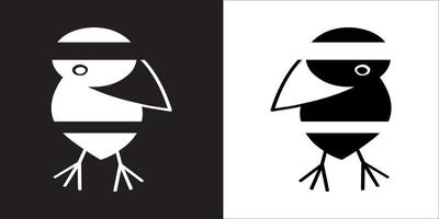 Illustration graphics of crow icon vector