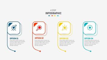 Three Step Infographic label design template with line icons. process steps diagram, presentations, workflow layout, banner, flow chart, info graph illustration. vector