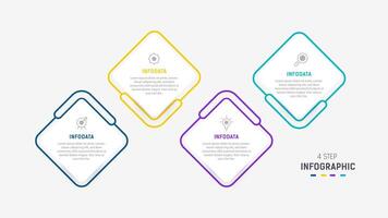 Three Step Infographic label design template with line icons. process steps diagram, presentations, workflow layout, banner, flow chart, info graph illustration. vector