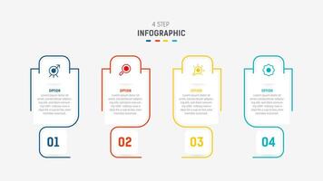 Three Step Infographic label design template with line icons. process steps diagram, presentations, workflow layout, banner, flow chart, info graph illustration. vector