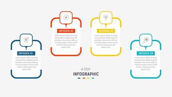 Three Step Infographic label design template with line icons. process steps diagram, presentations, workflow layout, banner, flow chart, info graph illustration. vector