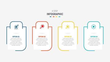 Three Step Infographic label design template with line icons. process steps diagram, presentations, workflow layout, banner, flow chart, info graph illustration. vector