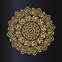 Circle round ornament with mandala style vector