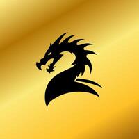 Dragon logo simple elegance, Ancient mythical serpent symbol. Mythological beast sign. vector