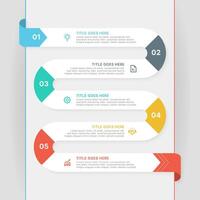 Arrow Infographic Design Template with 5 Options vector