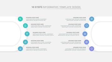 Circle Round Business Infographic Template Design with 10 Options vector