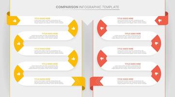 Dos and Donts Comparison Modern Waves Infographic Design Template vector
