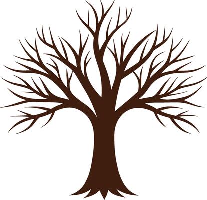 Leafless Tree Glyph Illustration silhouette