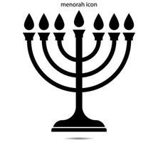 menorah icon, illustrator on background vector